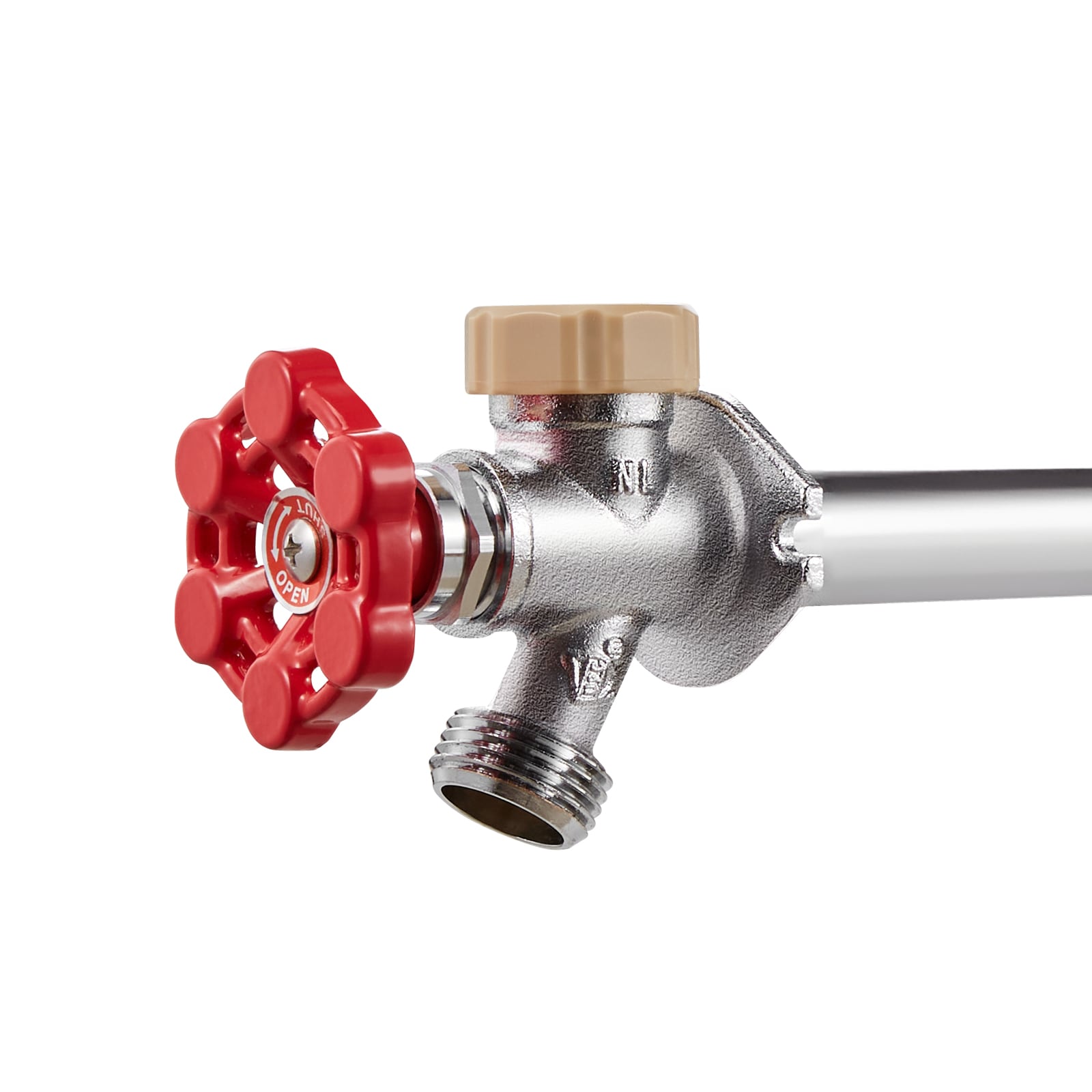 Anti-Siphon Frost-Proof Sillcock, 12" Freeze Proof Outdoor Faucet Bib With Backflow Preventer, 1/2" Push-to-Fit Connector X 3/4" Hose Bibb, No Lead Frost-free Spigot For PEX Copper CPVC Pipes_maomaolike.com
